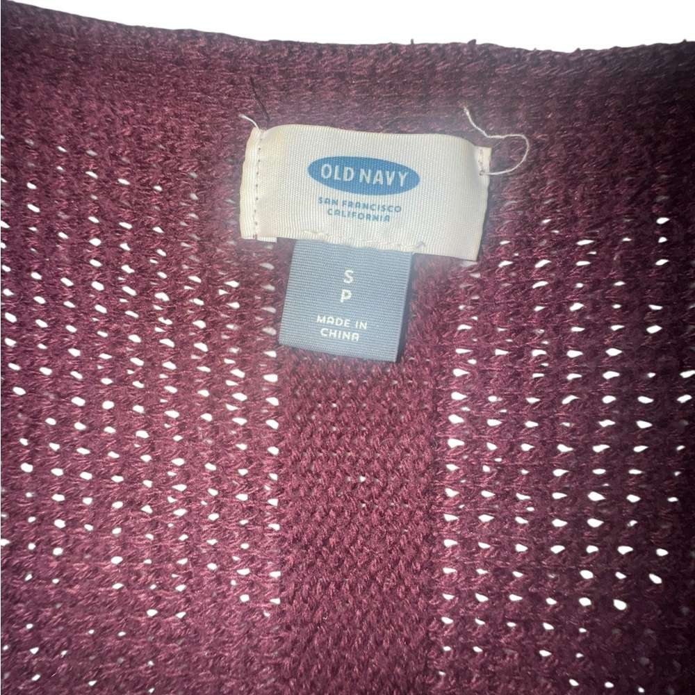 Old Navy Women's Deep Burgundy Cardigan - Picture 2 of 2